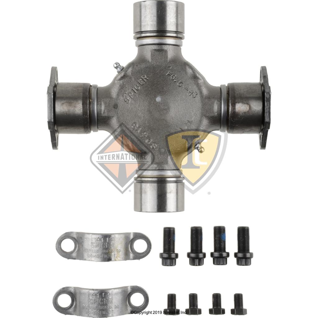 DS5676X, Spicer U-Joints & Center Bearings, Driveline Parts, U-JOINT KIT, DRIVE SHAFT, HALF ROUND (HR) STYLE, SPICER, 1810, 7.547 BETWEEN CAPS, 1.938 BEARING CAP DIA, 7.547 OVER BEARING C - DS5676X